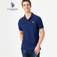 U.S. POLO ASSN. polo衫男士2019春夏新品多色纯棉潮流时尚短袖t恤1192101001 藏蓝色 XL