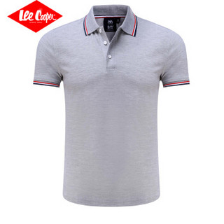 Lee Cooper      短袖POLO衫2019春季新款潮流百搭时尚休闲青年翻领 LZ-7518 花灰 M