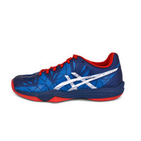 ASICS 亚瑟士 FASTBALL 3专业羽毛球鞋男鞋缓震耐磨防滑运动鞋 E712N-5001 蓝白红 42.5码