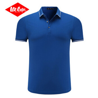 Lee Cooper    短袖POLO衫2019潮流百搭时尚休闲翻领款修身款  LZ-6016 宝蓝 4XL