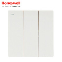 霍尼韦尔（honeywell）开关插座面板 三位单控三开单控开关 境尚系列 白色