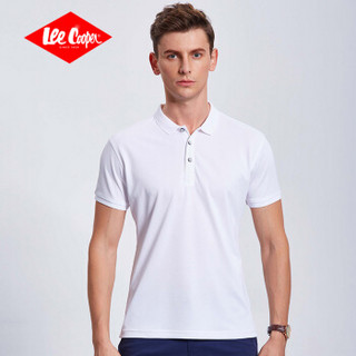 Lee Cooper      短袖POLO衫2019青少年休闲翻领新款商务休闲百搭款 LZ-8016 白色 M