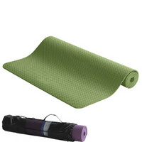 IKU加宽瑜伽垫 TPE6mm专业男女健身垫防滑运动垫 183cm/80cm 绿色