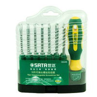 世达(SATA)09346 16件可换头螺丝批组套 螺丝刀套装 一字十字花型 改锥 起子 改刀 五金工具