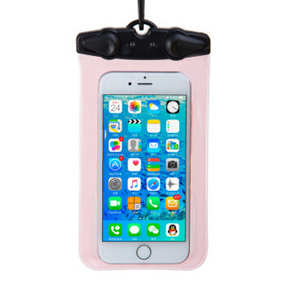 NH三星防水套 苹果手机国产小米华为防水袋 密封 沙滩 游泳浮潜水 粉红色 4寸以下屏