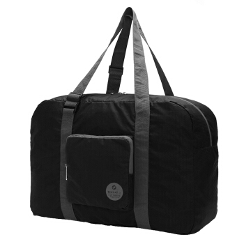 TINYAT 天逸 男士旅行包 折叠旅行袋大容量旅行袋防水行李包男女休闲出差手提旅游包T302 黑色