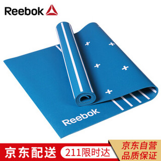 锐步（Reebok）瑜伽垫 女薄款防滑健身瑜伽毯双面PVC初学者运动进口垫子RAYG-11030GN 翡翠色-4mm