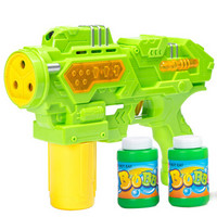 爸爸妈妈（babamama）电动泡泡枪 泡泡机 戏水泡泡玩具 全自动带声音带激光吹泡泡枪 B2004蓝色绿色随机发
