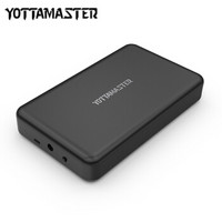 YottaMaster S1-C3 3.5英寸Type-C笔记本移动硬盘盒免工具SATA3.0串口支持10TB固态SSD、机械硬盘 黑色