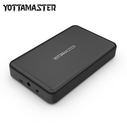 YottaMaster S1-C3 3.5英寸Type-C笔记本移动硬盘盒免工具SATA3.0串口支持10TB固态SSD、机械硬盘 黑色