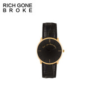 RICHGONEBROKE RGB手表午夜飞行36mm金色时尚情侣石英表120NOW6