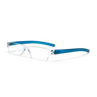 恋上（LianSan）老花镜 男女通用无框树脂透明便携高清眼镜 2220  蓝色 100度