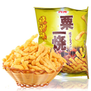 四洲休闲食品膨化食品粟一烧烧烤味80g