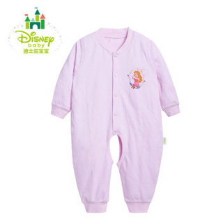 迪士尼(Disney) 婴儿连体衣 纯棉开裆宝宝哈衣连体衣爬服153L661 淡粉 66cm