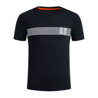 ARMANI EXCHANGE阿玛尼男士针织T恤衫6YZTAD-ZJS8Z BLACK-1201 S