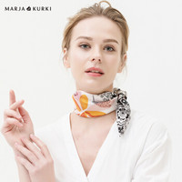 玛丽亚.古琦(玛丽亚古琦 MARJA KURKI)小方巾 桑蚕丝欧美风女士丝巾 一切为你 桔红 1BB210008
