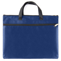 正彩 递乐 手提文件袋手提袋帆布公文包定制帆布办公用品双层商务会议资料袋事务包 1403蓝色
