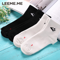 粒米袜子男女防臭吸汗春夏季中筒运动休闲棉袜4双装
