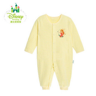 迪士尼(Disney)婴儿衣服宝宝四季内衣纯棉全开扣连体衣爬服153L664 淡黄 24个月/身高90cm