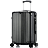 PRNEID 防刮拉杆箱28英寸铝镁合金行李箱男女万向轮旅行箱 黑色