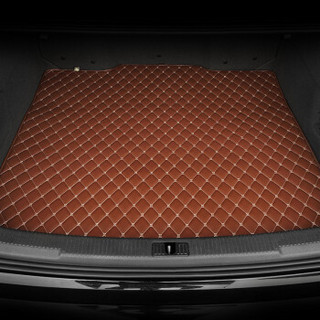 五福金牛 后备箱垫 专用于 奥迪 宝马 奔驰 大众 途观 特斯拉专车定制环保无异味汽车尾箱垫-菱丰简版棕色尾垫