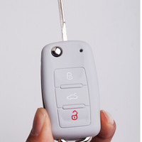KOOLIFE 汽车钥匙包硅胶套扣大众新帕萨特速腾捷达桑塔纳宝来途观途安途锐晶锐昊锐朗逸甲壳虫POLO大众内敛灰