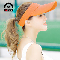 艾可娃（IKEWA）BQM021 遮阳帽子男女同款空顶帽棒球帽太阳帽 橘色