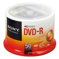 索尼（SONY）DVD-R 光盘/刻录盘 16速4.7G 桶装50片 空白光盘