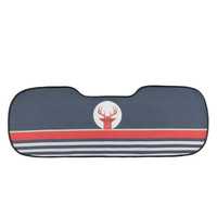 紫风铃 汽车坐垫夏季3D透气卡通网布冰丝汽车座垫四季通用单张座垫 防滑免绑办公座椅垫KA 后排长垫- 时尚鹿