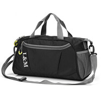 川诺 干湿分离旅行包 健身包泳衣收纳包标准款 3501 黑色