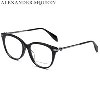 亚历山大·麦昆Alexander McQueen eyewear近视眼镜框女 板材镜框光学眼镜架 AM0154OA-001 亮黑色镜框 52mm