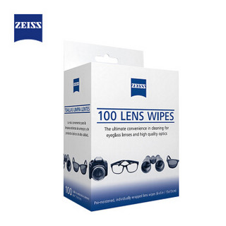 蔡司（ZEISS）镜头清洁 眼镜纸巾 镜片清洁 擦镜纸 擦眼镜 擦相机 消毒湿巾 清洁湿巾100片装