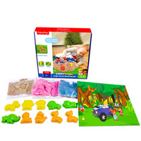 费雪fisher-price 太空沙彩沙玩具DIY沙子 手工彩泥模具套装 男女孩儿童早教玩具 丛林动物 FPS-002