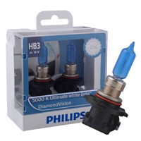 PHILIPS 飞利浦 蓝钻之光汽车灯泡大灯卤素灯远光灯近光灯2支装 HB3 5000K