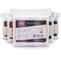 巴巴罗莎 优质竹棒双头棉签(5包) 卫生棉签 掏耳朵棉签 化妆棉签