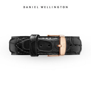 Daniel Wellington DanielWellington）DW表带18mm皮质玫瑰金针扣女款DW00200041（适用于36mm表盘系列）