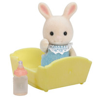 Sylvanian Families森贝儿家族日本品牌公主玩具女孩娃娃屋仿真森林家族过家家植绒兔子公仔人偶-牛奶兔宝宝SYFC5063