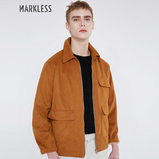 Markless 夹克男翻领焦糖色夹克外套多口袋工装服JKA8103M焦糖色175/92（L）