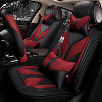 紫风铃汽车坐垫全包汽车座垫四季通用英朗卡罗拉英朗途观L自由光翼虎昂科威速腾迈腾帝豪Z15 酒红色-豪华版