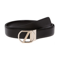 Ermenegildo ZegnaZ ZEGNA 杰尼亚 奢侈品 男士深棕色牛皮板扣式双面皮带腰带 BCRGM5 9348 FDT 95cm