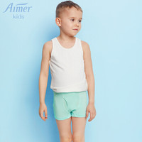 Aimer kids爱慕儿童内衣裤天使小裤莫代尔中腰平角内裤男童学生内衣 AK223V21薄荷绿150