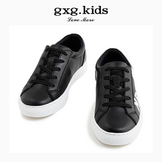 gxg kids X KRUNK18春新款童装鞋子套脚黑色男童休闲鞋板鞋潮 黑色 110