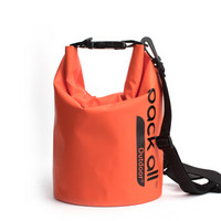 pack all沙滩防水包游泳潜水毛巾衣物收纳袋户外漂流手机相机防水袋 5L（含背带）橙色