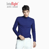 INTERIGHT 男士竹棉半高领长袖T恤