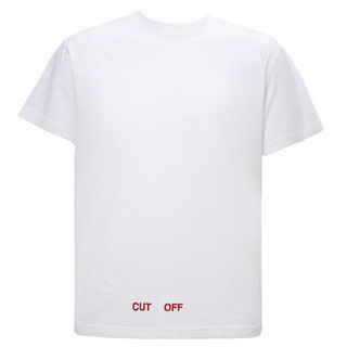 OFF WHITE 男士白色棉质做旧款短袖T恤 OMAA002F161850520188 XS