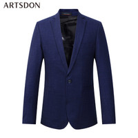 阿仕顿 秋季男士西服 商务休闲单西绅士西装外套EG10398 藏青 175/L