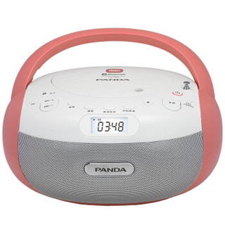 熊猫（PANDA）CD-306cd机复读机学生英语听力cd播放机家用蓝牙音箱光盘机MP3便携台式cd播放器胎教机（红）