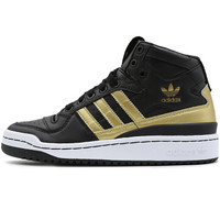 adidas 阿迪达斯 女子 三叶草系列 FORUM MID W 运动 休闲鞋 D98179 38码 UK5.5码 黑色