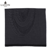 LANVIN 浪凡 男款灰色蛇图案100%羊毛围巾 5628 4