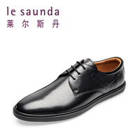 le saunda 莱尔斯丹 男士时尚商务休闲圆头系带平底驾车皮鞋 LS 9TM48301